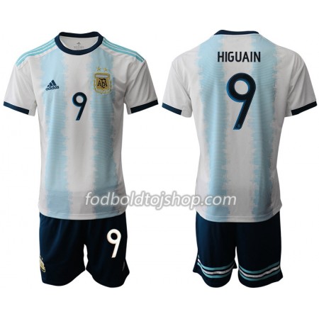 Argentina HIGUAIN 9 Børn Hjemme Fodboldsæt Copa América 2019 S/S (+ Korte bukser)